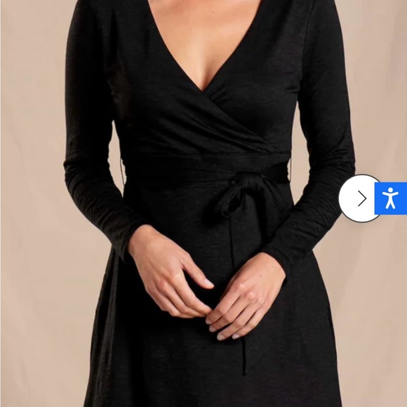Black Wrap Toad&Co Dress - Picture 1 of 4